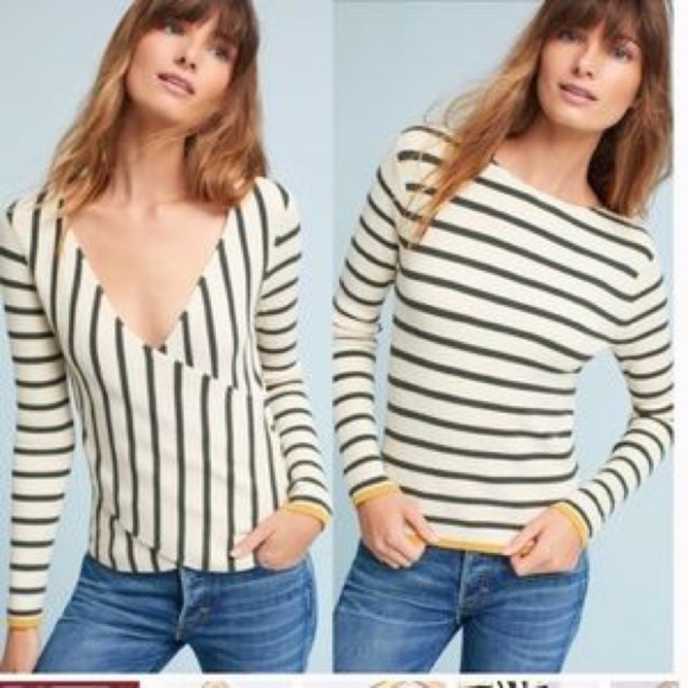 Moth Anthropologie Glyn reversible wrap striped